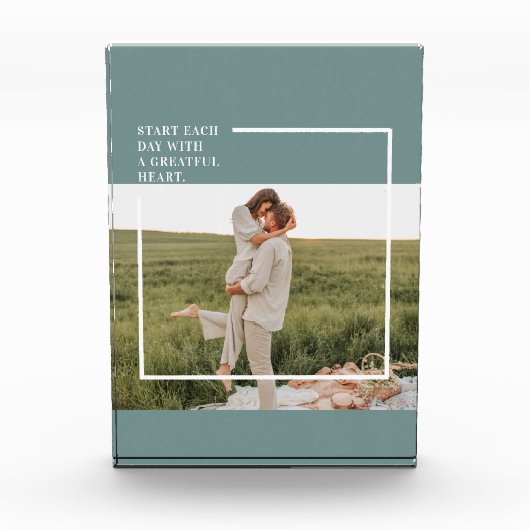 Moderne foto Groene familie — liefdevol cadeau (Voorkant)