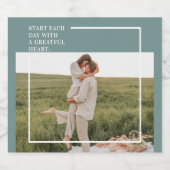 Moderne foto Groene familie — liefdevol cadeau Bier Etiket (Enkel label)