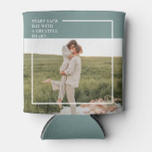 Moderne foto Groene familie — liefdevol cadeau Blikjeskoeler (Voorkant)