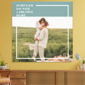 Moderne foto Groene familie — liefdevol cadeau Canvas Afdruk (Insitu (Woonkamer))