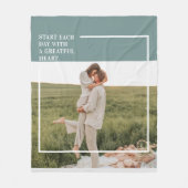 Moderne foto Groene familie — liefdevol cadeau Fleece Deken (Voorkant)