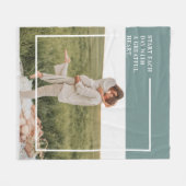 Moderne foto Groene familie — liefdevol cadeau Fleece Deken (Voorkant (Horizontaal))