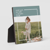 Moderne foto Groene familie — liefdevol cadeau Fotoplaat (Voorkant)