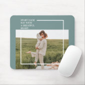 Moderne foto Groene familie — liefdevol cadeau Muismat (Met muis)