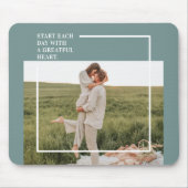 Moderne foto Groene familie — liefdevol cadeau Muismat (Voorkant)