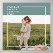 Moderne foto Groene familie — liefdevol cadeau Poster (Voorkant)