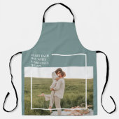 Moderne foto Groene familie — liefdevol cadeau Schort (Voorkant)