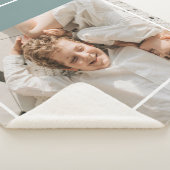 Moderne foto Groene familie — liefdevol cadeau Sherpa Deken (3/4)