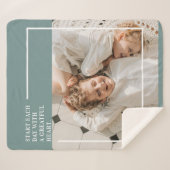 Moderne foto Groene familie — liefdevol cadeau Sherpa Deken (Voorkant (horizontaal))