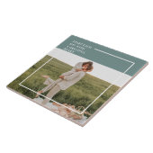 Moderne foto Groene familie — liefdevol cadeau Tegeltje (Zijkant)