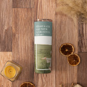 Moderne foto Groene familie — liefdevol cadeau Thermosbeker