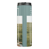 Moderne foto Groene familie — liefdevol cadeau Thermosbeker (Achterkant)