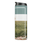 Moderne foto Groene familie — liefdevol cadeau Thermosbeker (Geroteerd rechts)