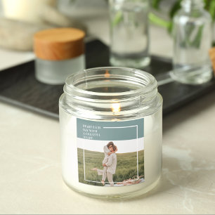 Moderne foto Groene familie — liefdevol cadeau Vierkante Sticker