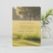 Moderne foto Groene weide vrijgezellenfeest Kaart (Staand voorkant)