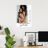 Moderne foto groep afstudeerfeest poster (Thuiskantoor)