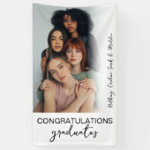 Moderne foto groep afstudeerfeest spandoek (Verticaal)