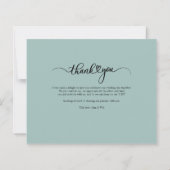 Moderne foto Hand geletterde bruiloft bedankkaart (Achterkant)