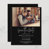 Moderne foto handgeschreven bruiloft Bewaar de dat (Voorkant / Achterkant)