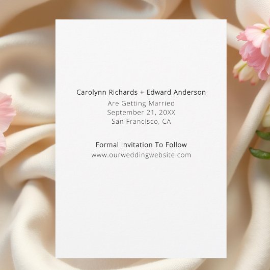 Moderne foto handgeschreven bruiloft Bewaar de dat Save The Date