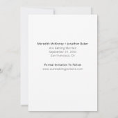 Moderne foto handgeschreven bruiloft save the date (Achterkant)