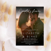 Moderne foto Handgeschreven Script Couple's Shower Kaart