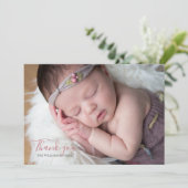 Moderne foto-handgeschreven Typografie Bedankt (Staand voorkant)