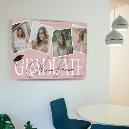 Moderne Foto & Handtekening Graduation Party Spandoek