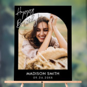 Moderne foto Happy Birthday Acryl Bord (Neutraal)