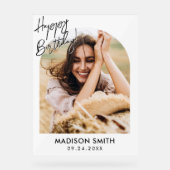 Moderne foto Happy Birthday Acryl Bord (Voorkant)