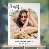 Moderne foto Happy Birthday Acryl Bord (Neutraal)