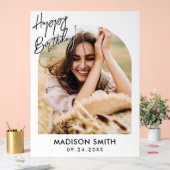 Moderne foto Happy Birthday Acryl Bord (Huwelijk)