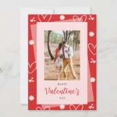 Moderne foto Happy Valentijnsdag vriendje Feestdagenkaart (Voorkant)