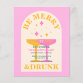 Moderne, foto, heldere en grappige kerstuitnodigin (Voorkant)