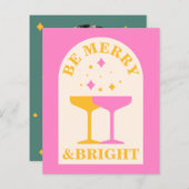 Moderne, foto, heldere kerstkaart (Voorkant / Achterkant)