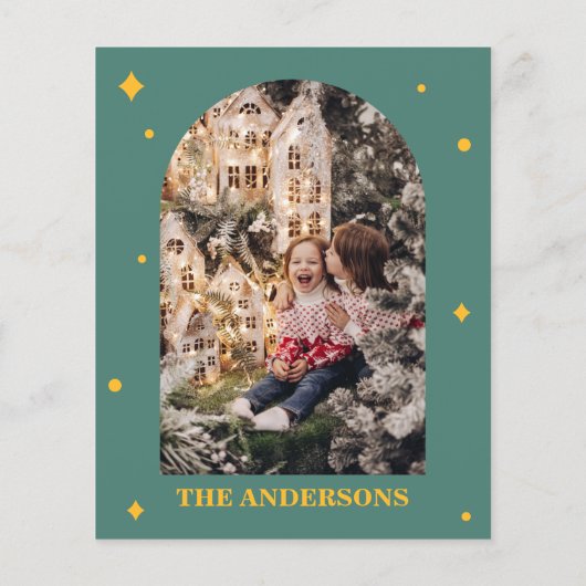 Moderne, foto, heldere kerstkaart (Achterkant)