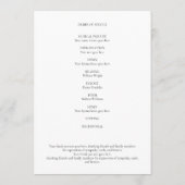 Moderne foto-herdenkingsdienst viering van het lev programmakaart (Achterkant)