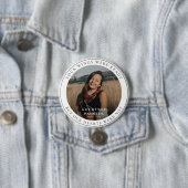 Moderne foto-herinnering gedenkplaat  ronde button 7,6 cm (In situ)