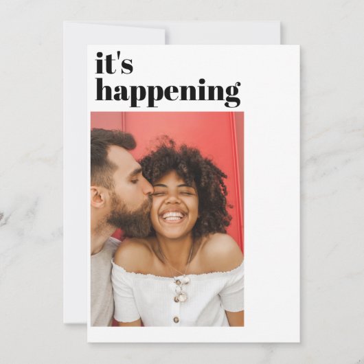 Moderne foto Het gebeurt op een oude negatieve rui Save The Date (Voorkant)