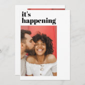 Moderne foto Het gebeurt op een oude negatieve rui Save The Date (Voorkant / Achterkant)