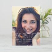 Moderne Foto High School Graduation Party nodigt u Kaart (Staand voorkant)