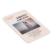 Moderne Foto Hochzeitskarte Einladung Magnet Magneet (Rechterzijde)