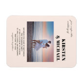 Moderne Foto Hochzeitskarte Einladung Magnet Magneet (Horizontaal)