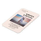 Moderne Foto Hochzeitskarte Einladung Magnet Magneet (Linkerzijde)