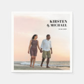 Moderne Foto Hochzeitskarte  Einladung Servet (Voorkant)