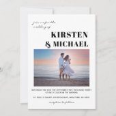 Moderne Foto Hochzeitskarte Kaart (Voorkant)