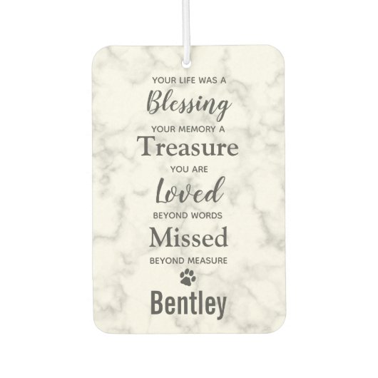 Moderne foto hond huisdier herdenkingsfoto luchtverfrisser (Voorkant)