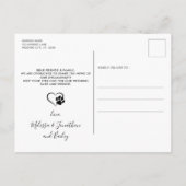 Moderne foto hond van eer trouw engagement aankondigingskaart (Achterkant)