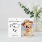 Moderne foto hond van eer trouw engagement aankondigingskaart (Staand voorkant)