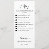 Moderne foto Hunt Scavenger Leg de liefde vast Menu (Achterkant)